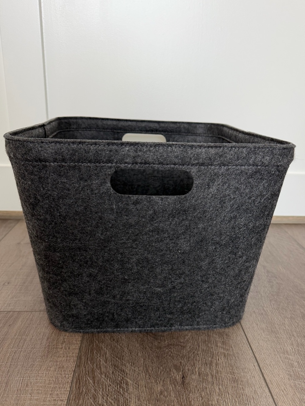 Like new dark gray Felt Basket with Stitching - Brightroom - Picture 2 of 5